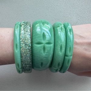 Splendette Minty with glitter bangle set